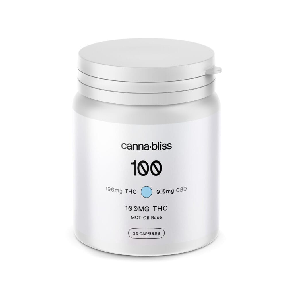 Canna Bliss THC Capsules – 100mg (30 pack)