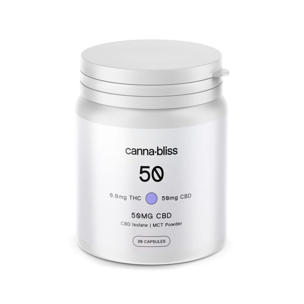 Canna Bliss CBD Capsules – 50mg(30 Pack)