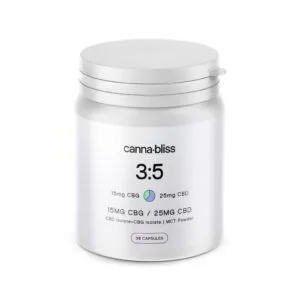 Canna Bliss 3:5 Capsules – 15mg CBG/25mg CBD(30 Pack)