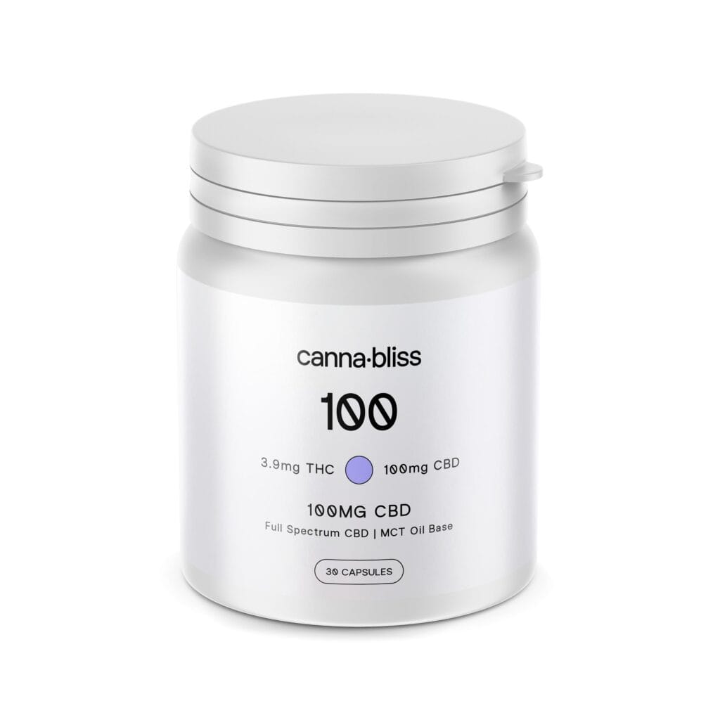 Canna Bliss Full Spectrum CBD Capsules – 100mg (30 pack)